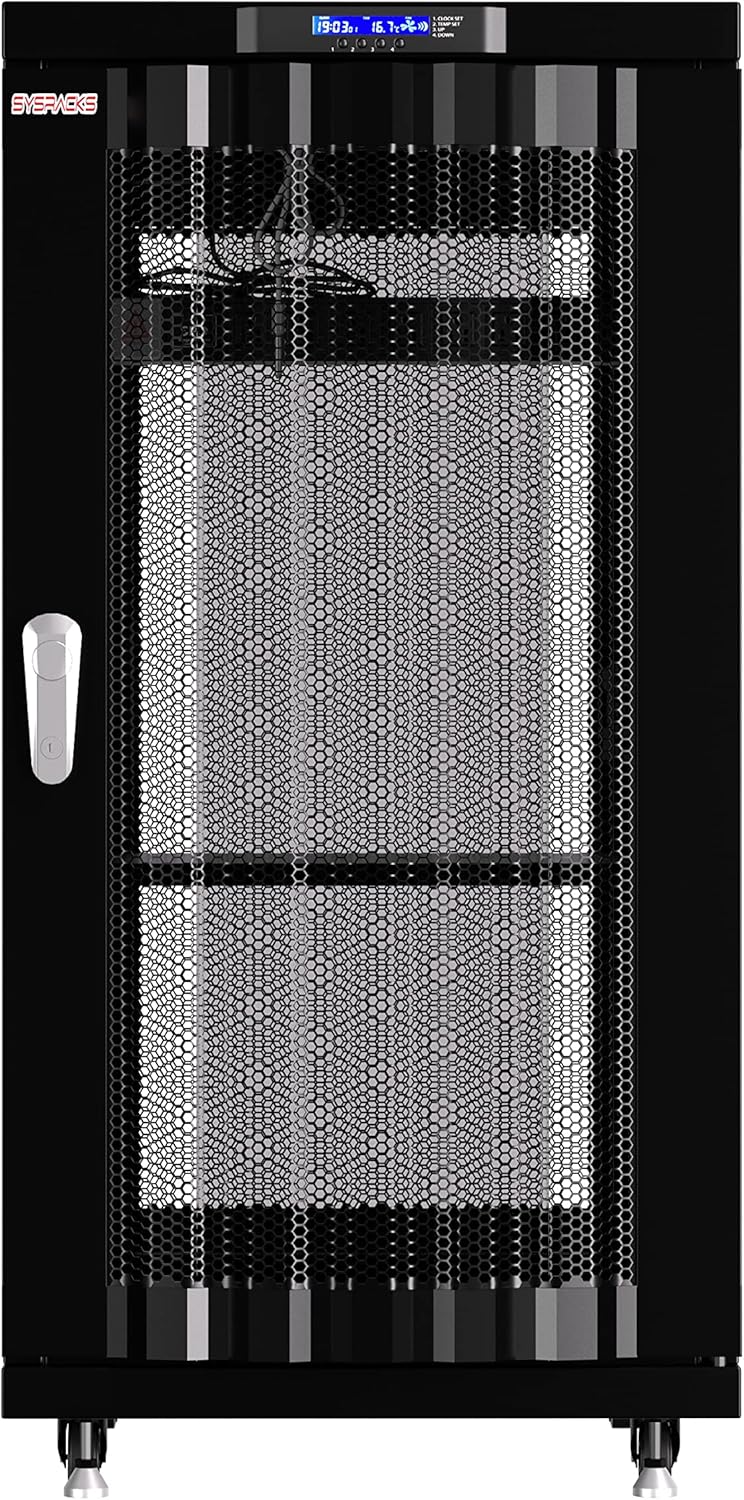 32-inch Deep Server Rack on Wheels with Locking Enclosure