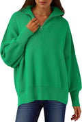 ANRABESS Oversized Quarter Zip Sweater Pullover - Chic