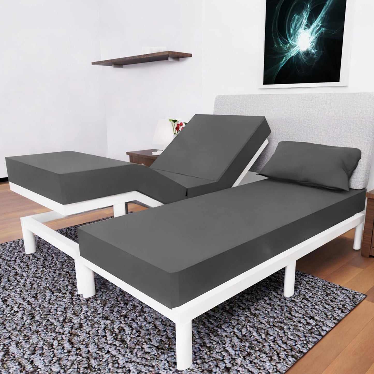 Split Queen Sheets Set for Adjustable Bed - Soft & Durable