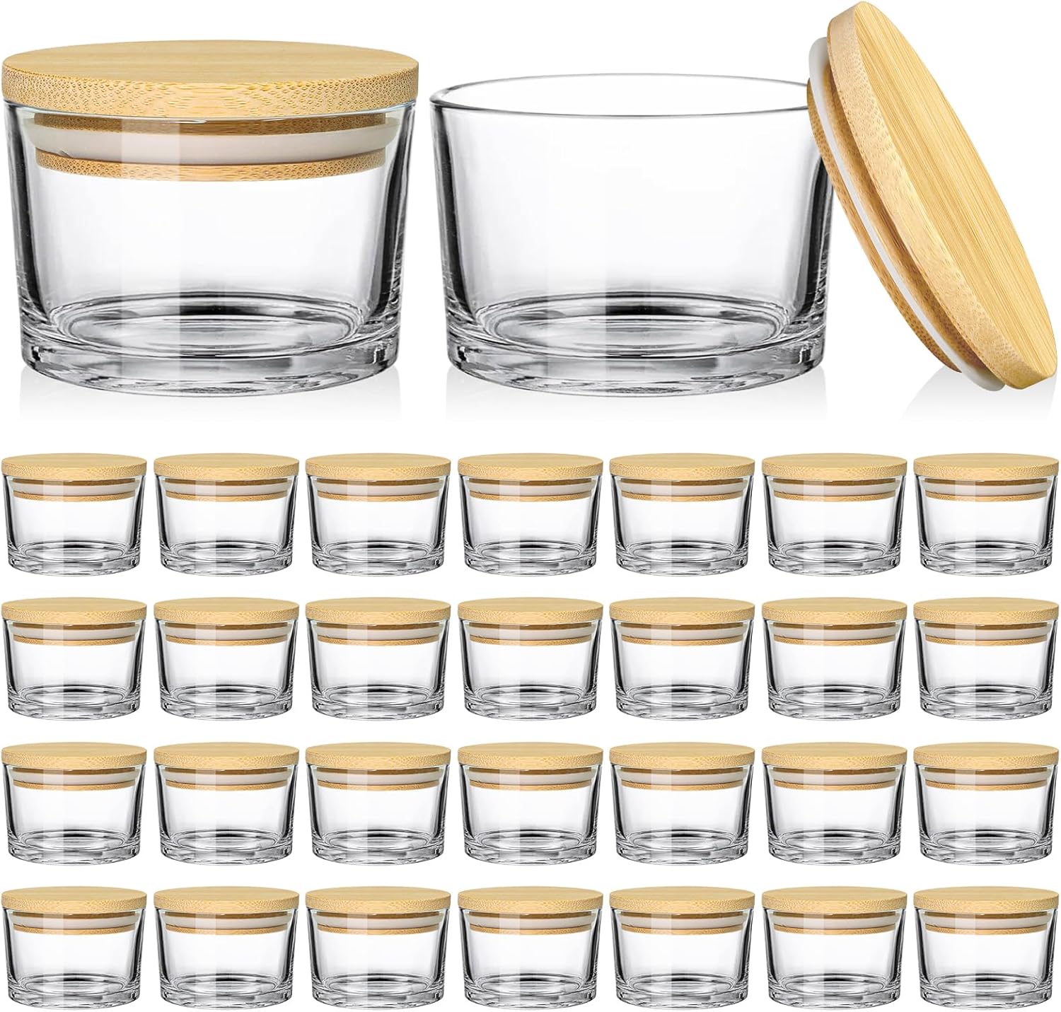 30 Pack 4oz Clear Candle Jars for DIY Candle Making Supplies
