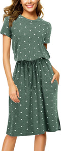 Simier Fariry Womens Summer Hide Belly Knee Length Travel Dress sizes