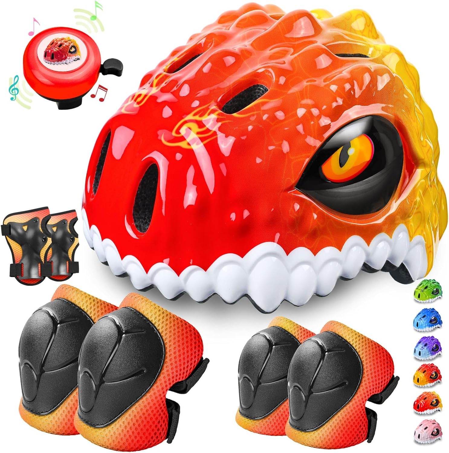 Toddler Kids Bike Helmet Set with Protective Gear for Safety