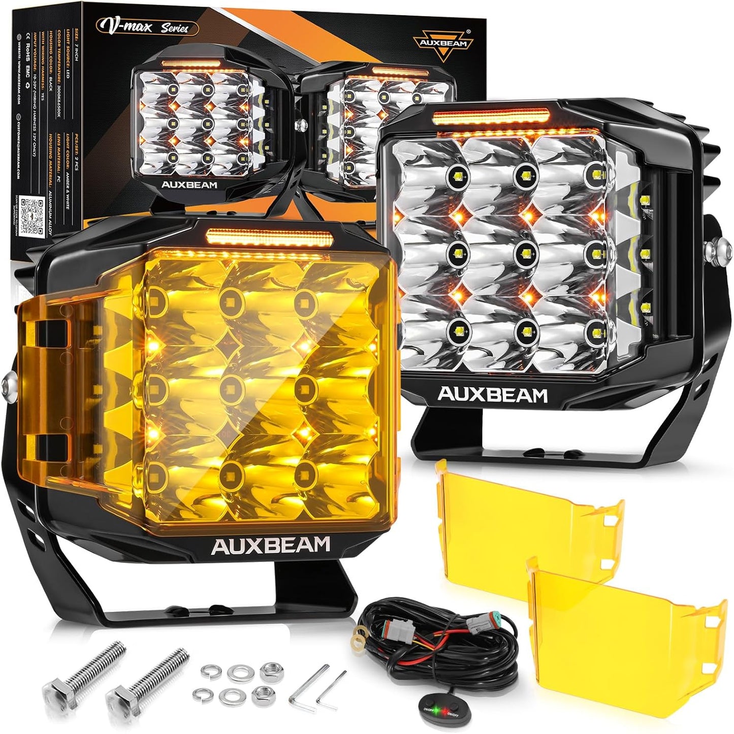 Auxbeam V-MAX Series 7in Led Pods Lights for Offroad Adventures