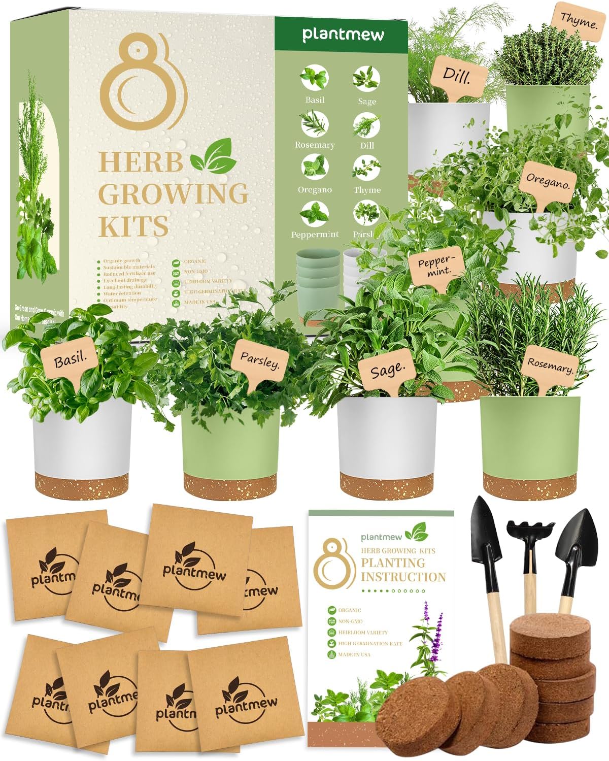 8 Herb Garden Kit for Indoor Growing - Perfect Gift Idea