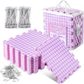 Knitting Blocking Mats and Pins Interlocking Set - Extra Thick 12x12