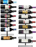 Sorbus Wall Mount Wine Rack 2-Pack - Space-Saving 18-Bottle Storage