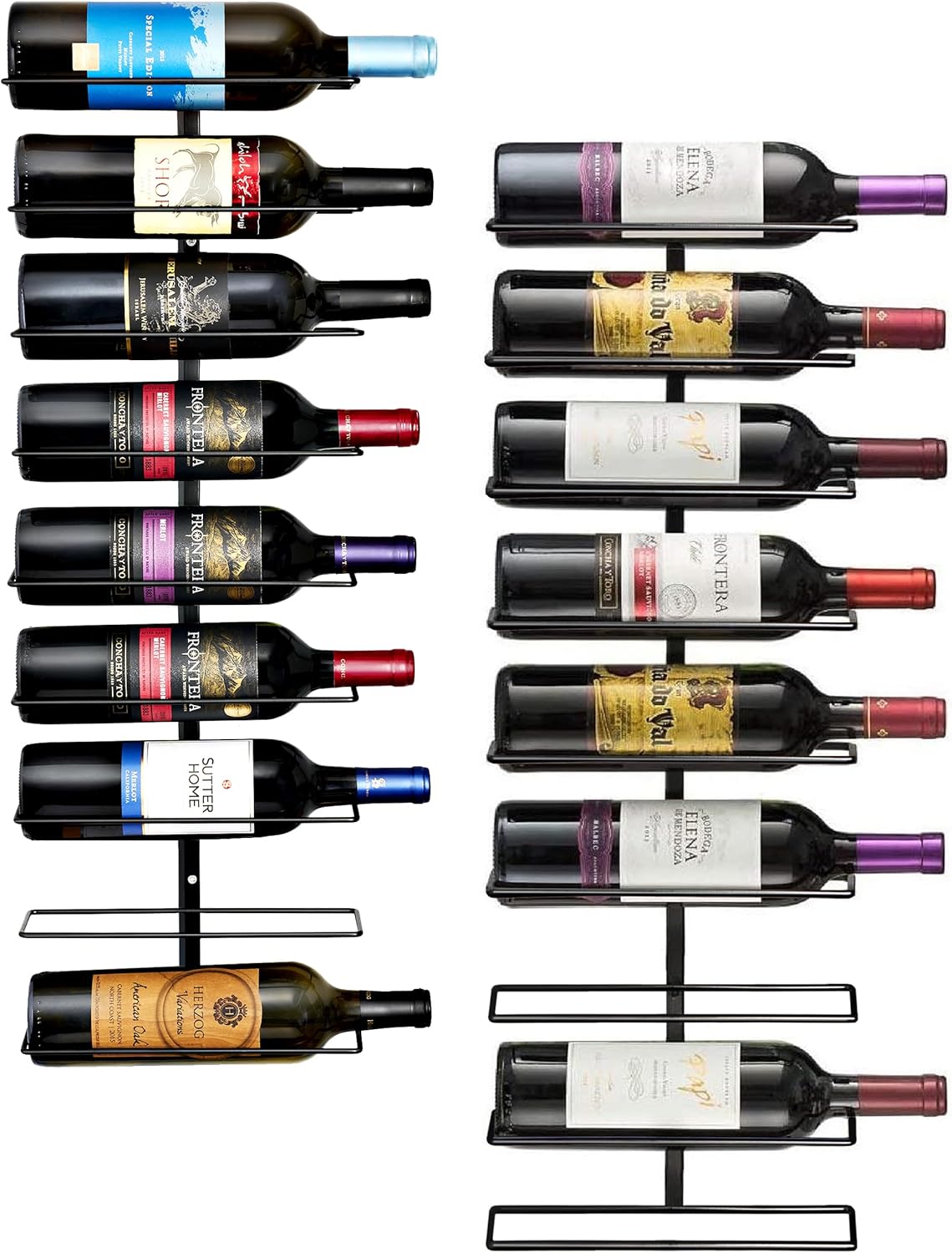 Sorbus Wall Mount Wine Rack Set for Stylish Home Bar Storage