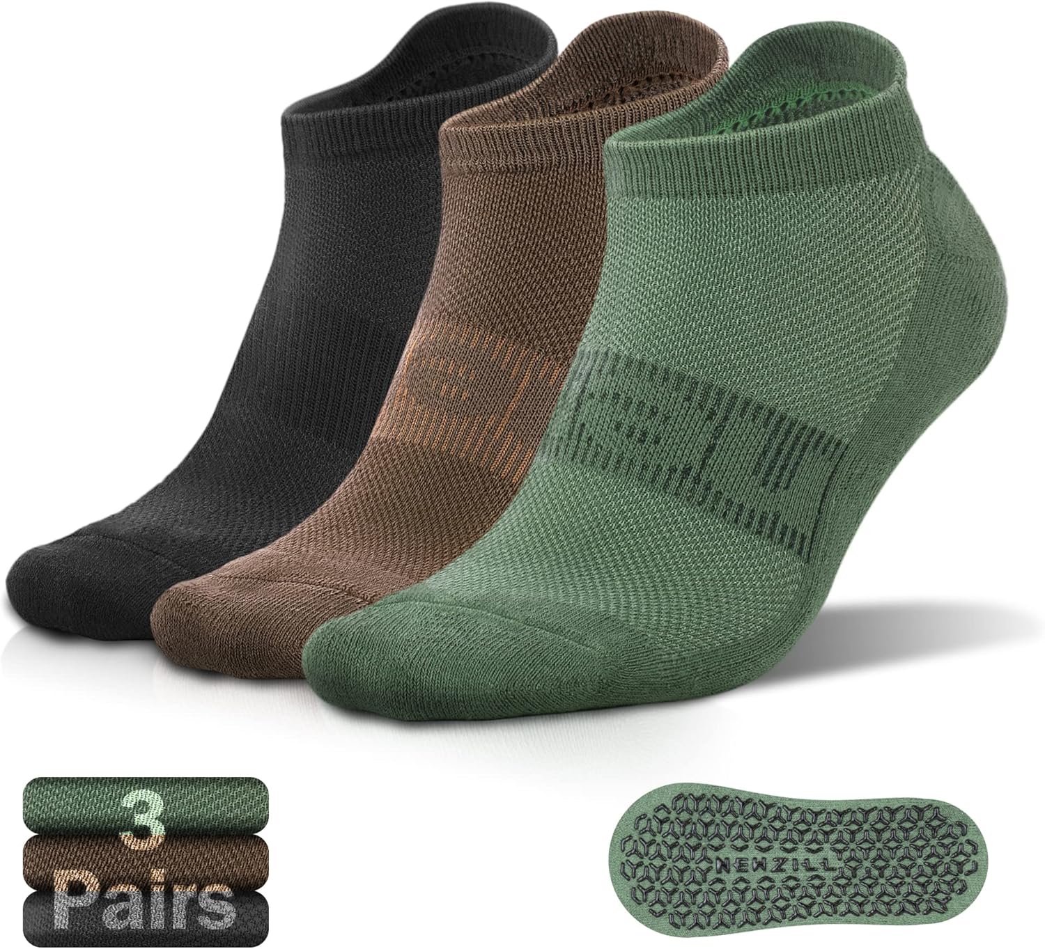 NEWZILL Non-Slip Yoga Socks: Grip for All!