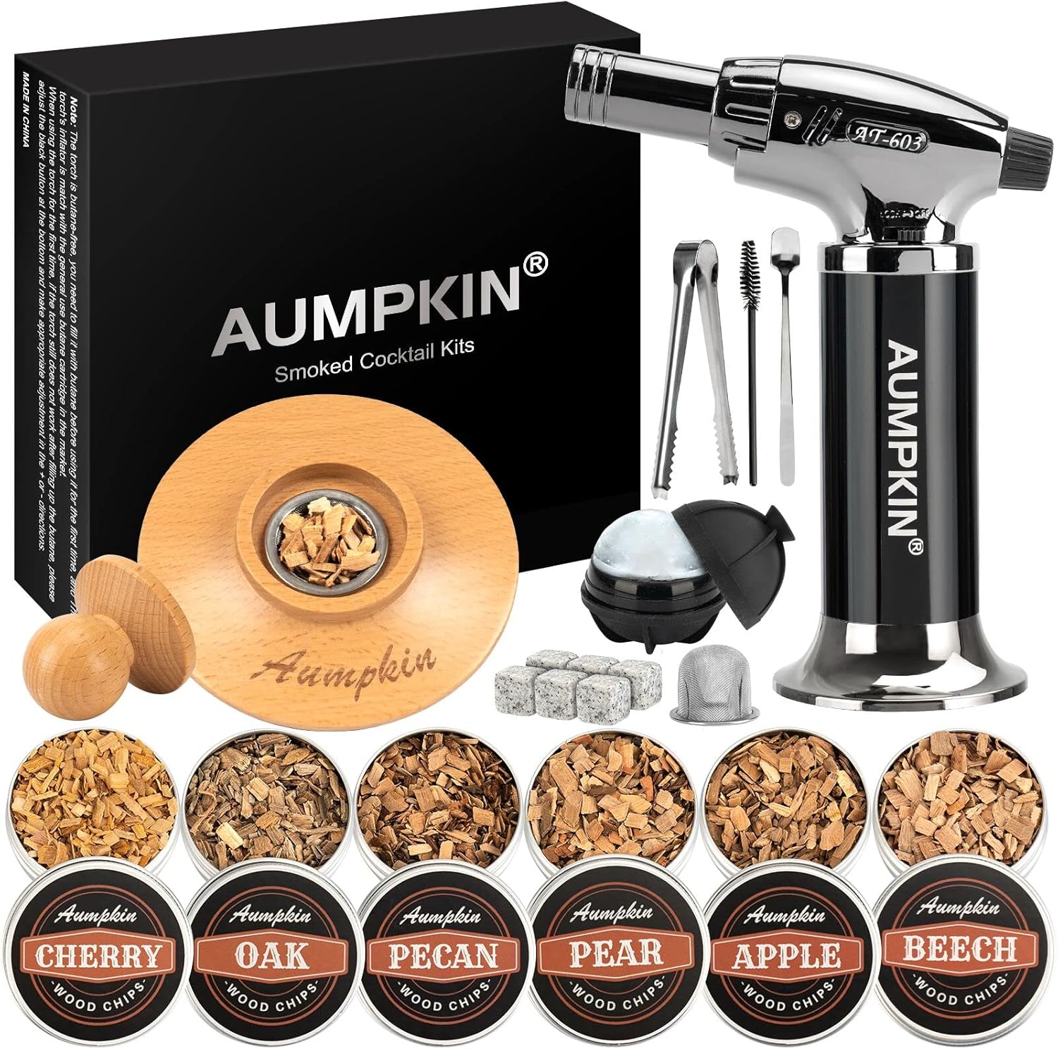 Bourbon & Whiskey Smoker Kit - 6 Flavors, Infuse Drinks, Unique Gift!