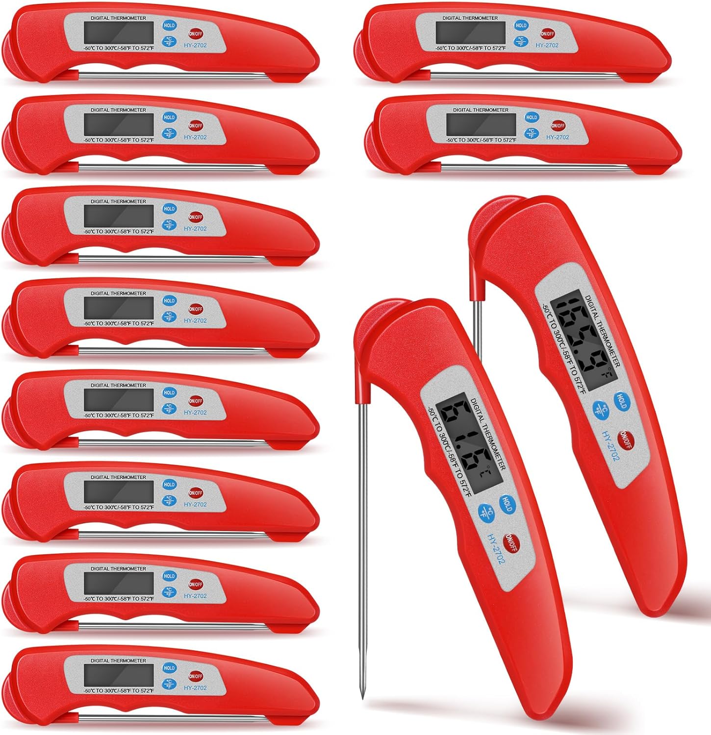 Xuhal 12 Pcs Digital Meat Thermometer for Kitchen Grilling