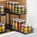 Spice Organization for Cabinet 2 Tier Pull Out Spice Rack - Smooth