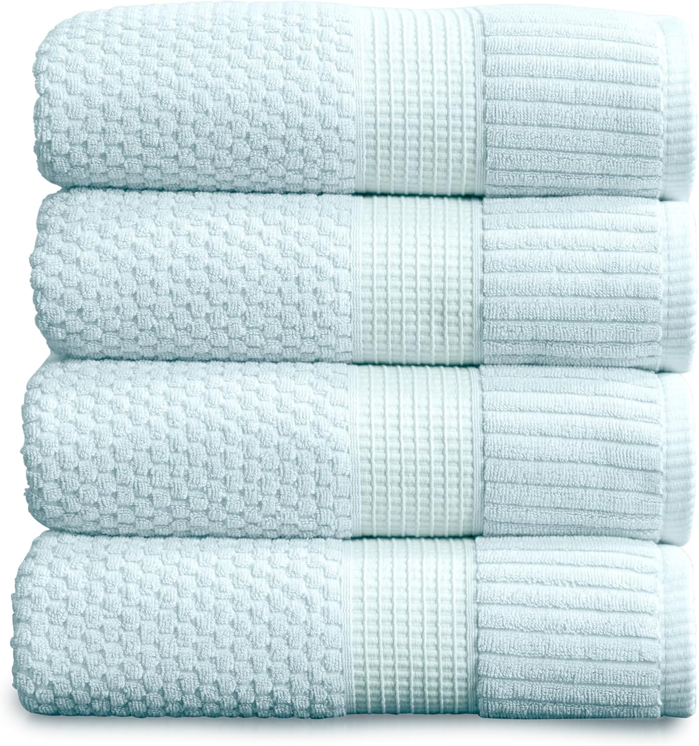 NY Loft 100% Cotton Bath Towels 4 Pack - Soft & Absorbent