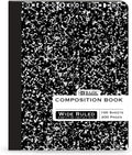 BAZIC Composition Book Wide Ruled 100 Sheet Black Marble Notebook