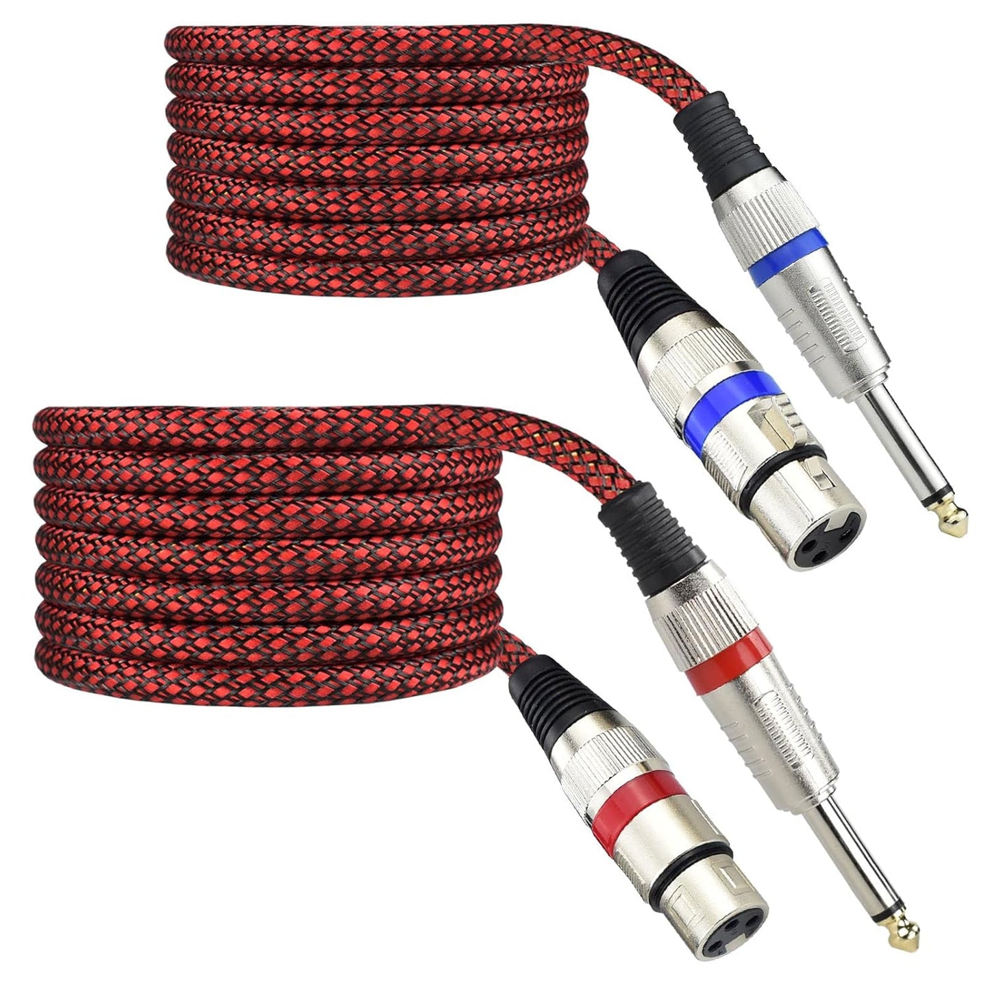 Unbalanced XLR Female to 1/4 TS Male Mono Cable, 15 Feet
