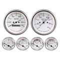 Vintage Mechanical 6 Gauge Set White Dial Instrument Cluster - Classic