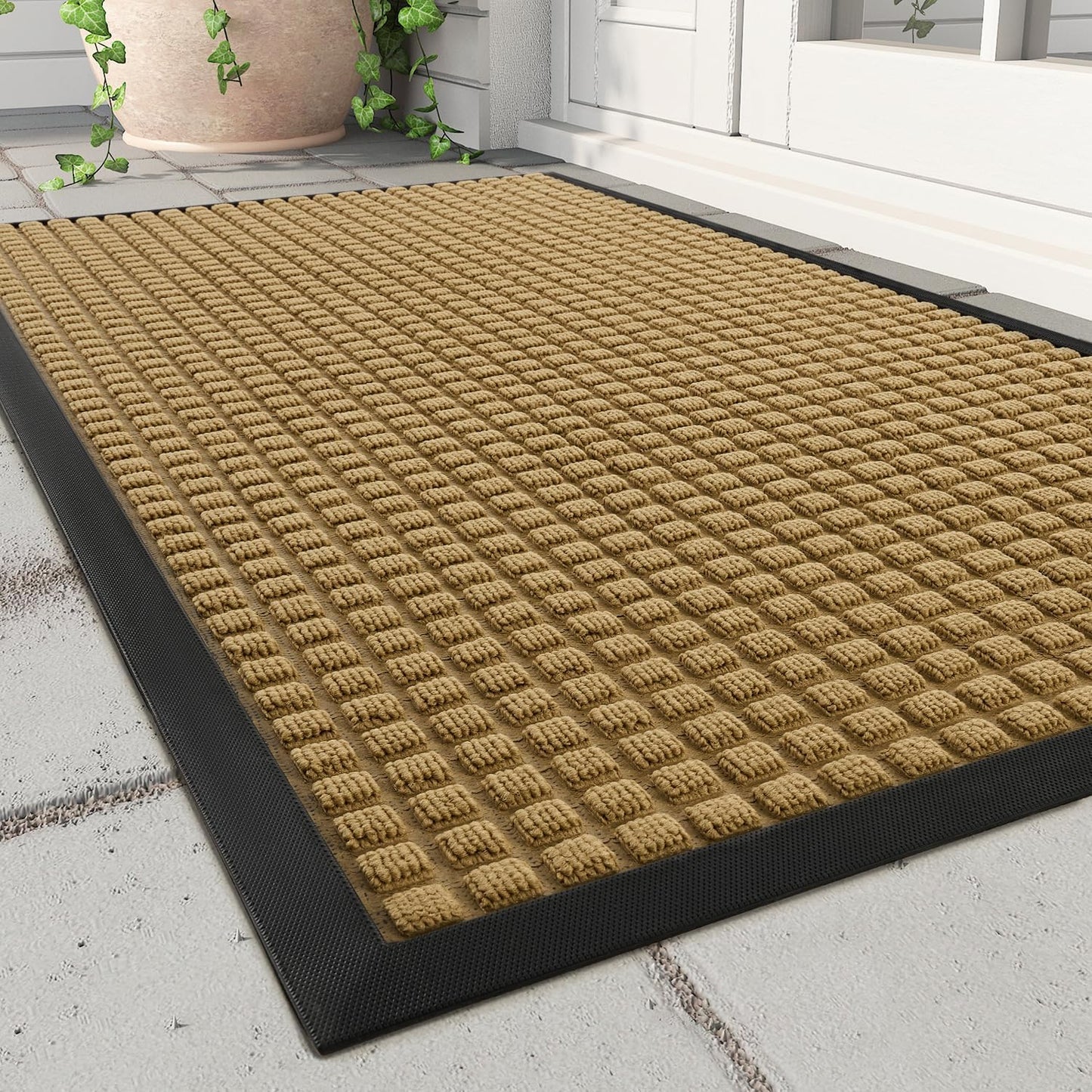 MontVoo Door Mat for Entryway - Durable Non Slip Welcome Mat