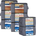 Fab totes 90L Clothes Storage Bags 8-Pack - Large Foldable Organizers