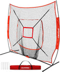 7ft x 7ft Baseball Softball Practice Net - Quick Setup Backstop