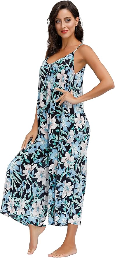 BUENOS NINOS Women's V Neck Floral Maxi Dress with Pockets