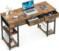 ODK Office Small Computer Desk 48x16 - Compact Desk with Storage