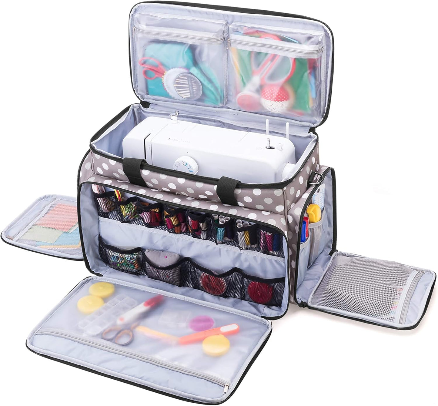 LUXJA Sewing Machine Case with Removable Padding for Travel