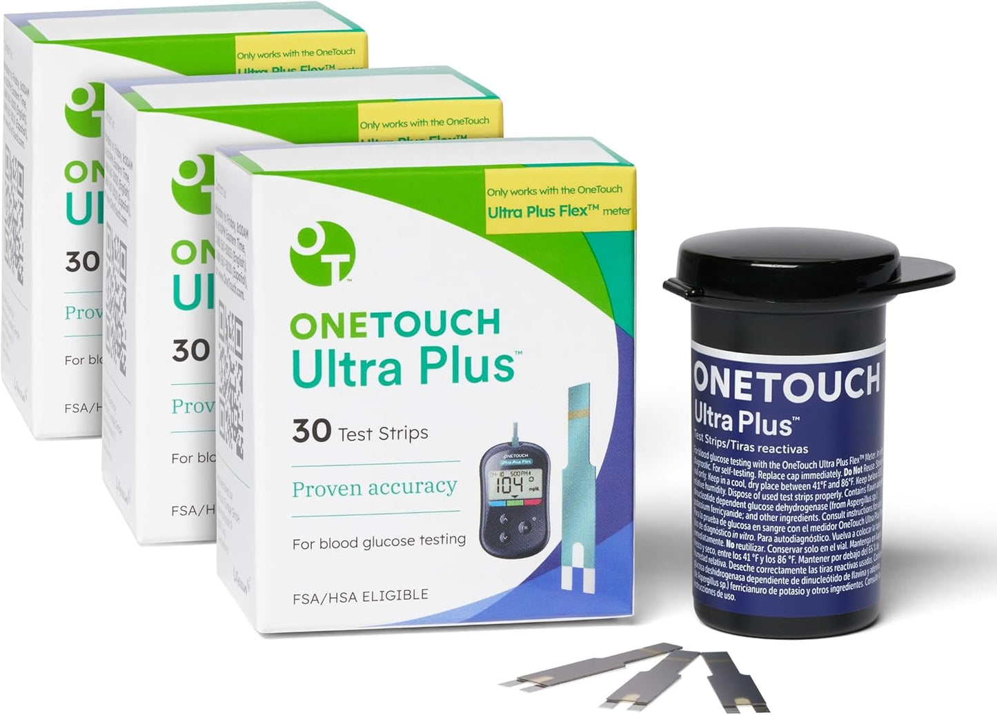 OneTouch Ultra Plus Test Strips 90 ct for Blood Sugar Control