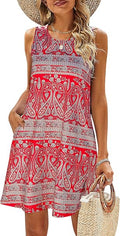 SimpleFun Summer Dresses for Women Beach Floral Casual Sundress