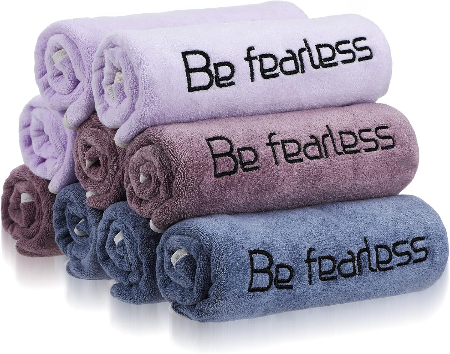 Peryiter 9-Pc Soft Microfiber Gym Towels: Fearless Sweat Absorption
