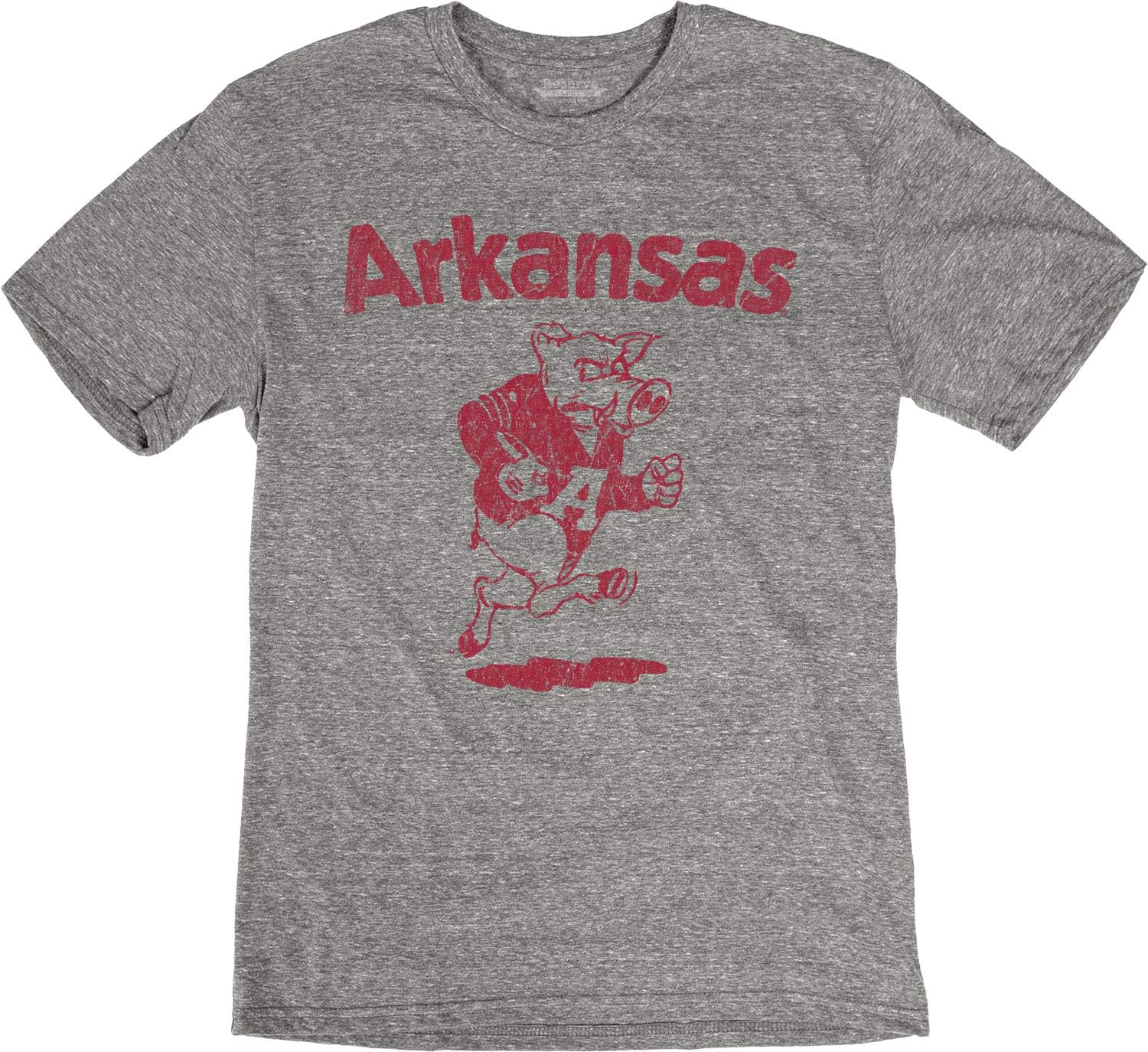 NCAA Vintage Tri-Blend Vault T Shirt for Arkansas Razorbacks Fans