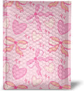 8.5x11 Designer Bubble Poly Mailer 50 Pack - Heavy Duty Pink Coquette