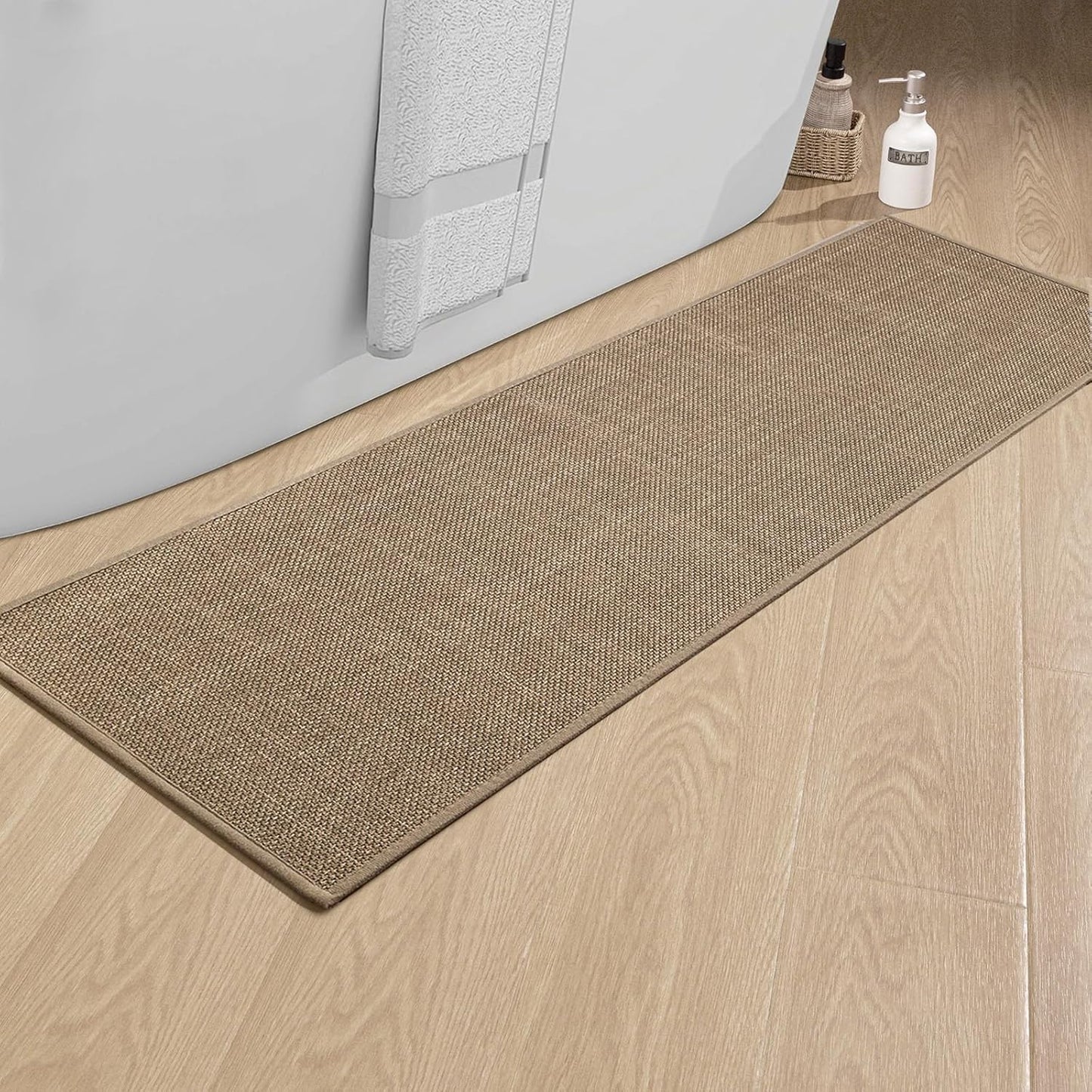 Chakme Bathroom Rugs 59x17 Ultra Thin Non Slip Bath Mat Runner