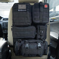 Universal Tactical Car Seat Back Organizer Bag (Black) - 5 Pouches