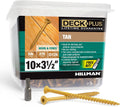 Deck Plus 3-1/2 in Epoxy Coated Deck Screws #10 - Durable Exterior
