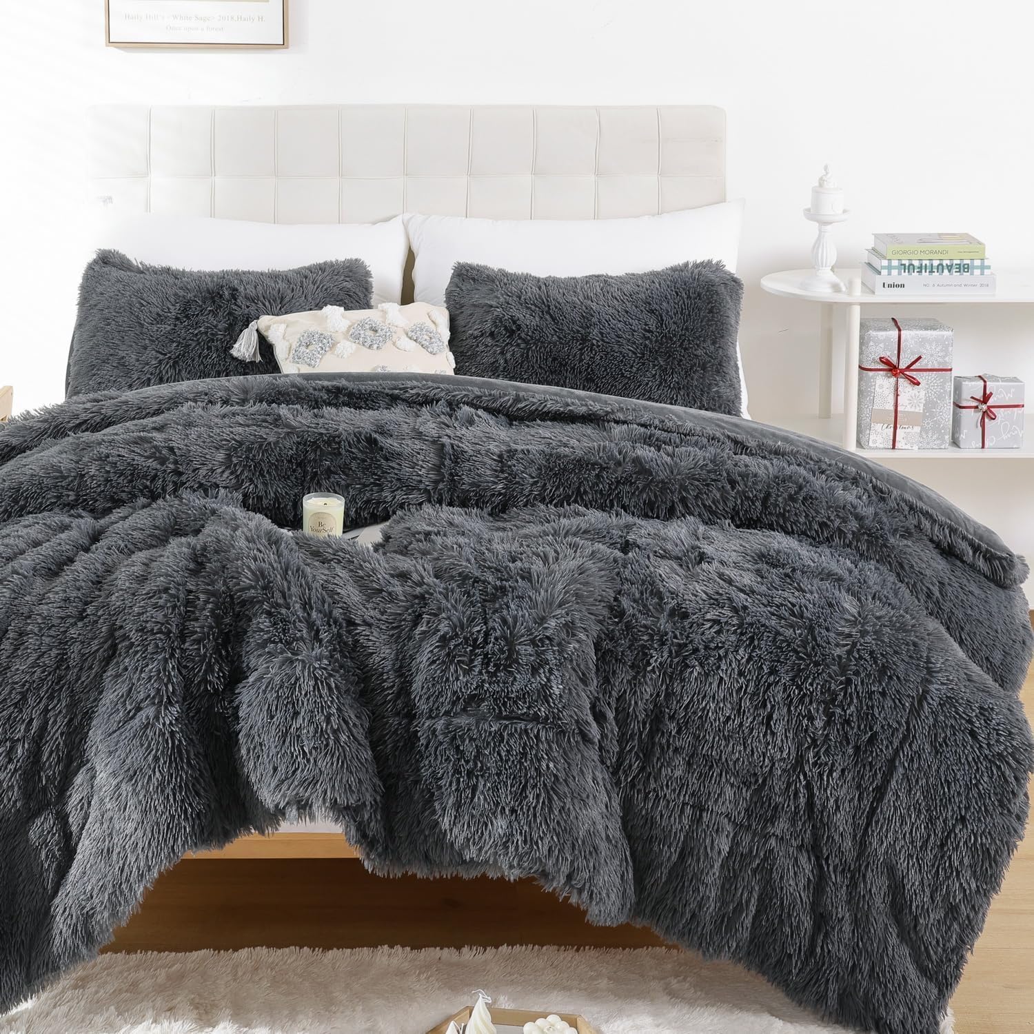 Smoofy Fluffy Full Size Comforter Set for Cozy All Seasons