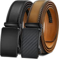 KEMISANT Men Belt 2 Pack Leather Ratchet Belt - Custom Fit & Easy