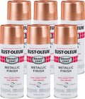 Rust-Oleum Bright Coat Metallic Spray Paint, Copper 6-Pack - Shiny