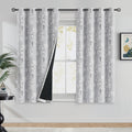 Blackout Floral Curtains 54 in Length - Full Light Blocking