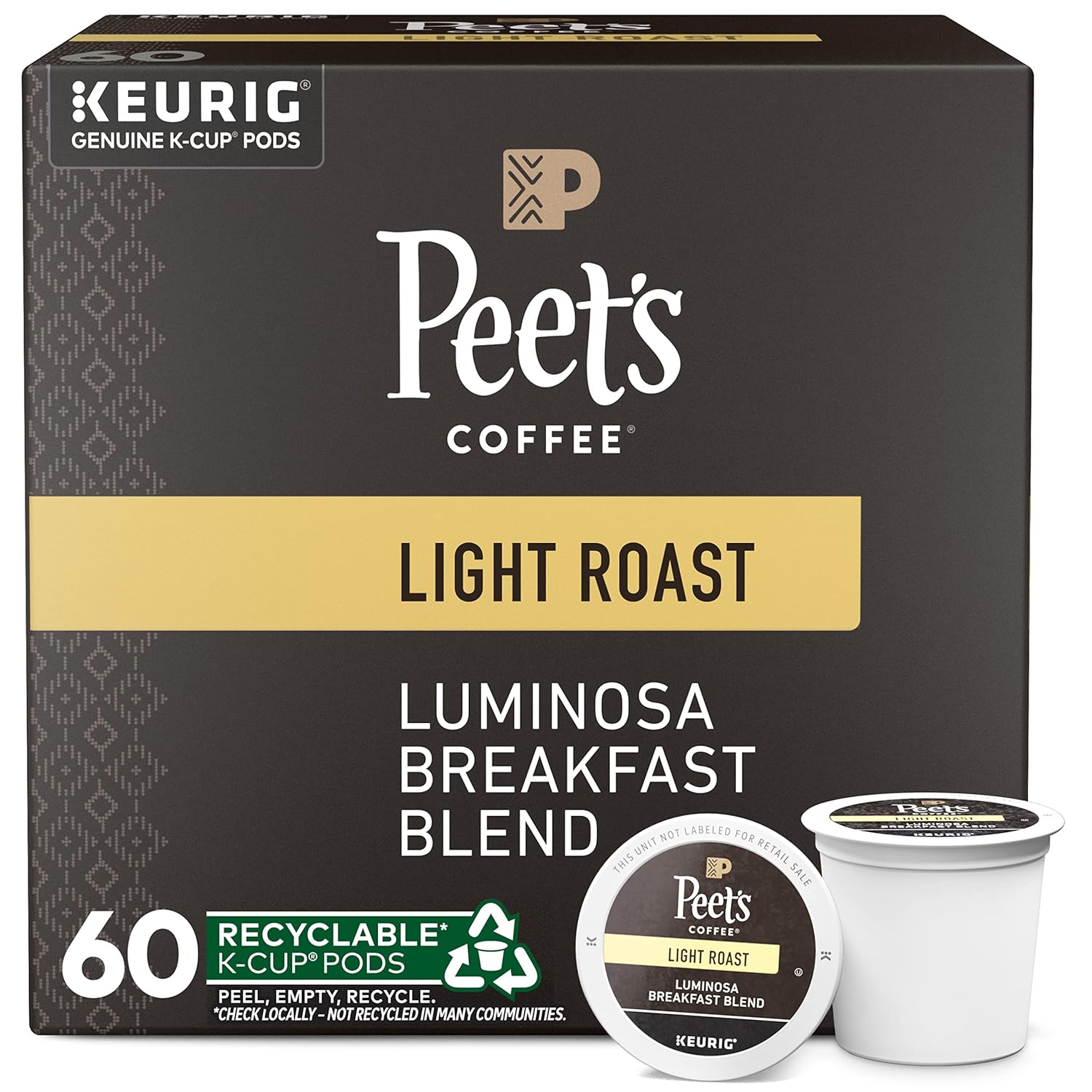 Peet's Coffee Luminosa Breakfast Blend K-Cup Pods for Keurig