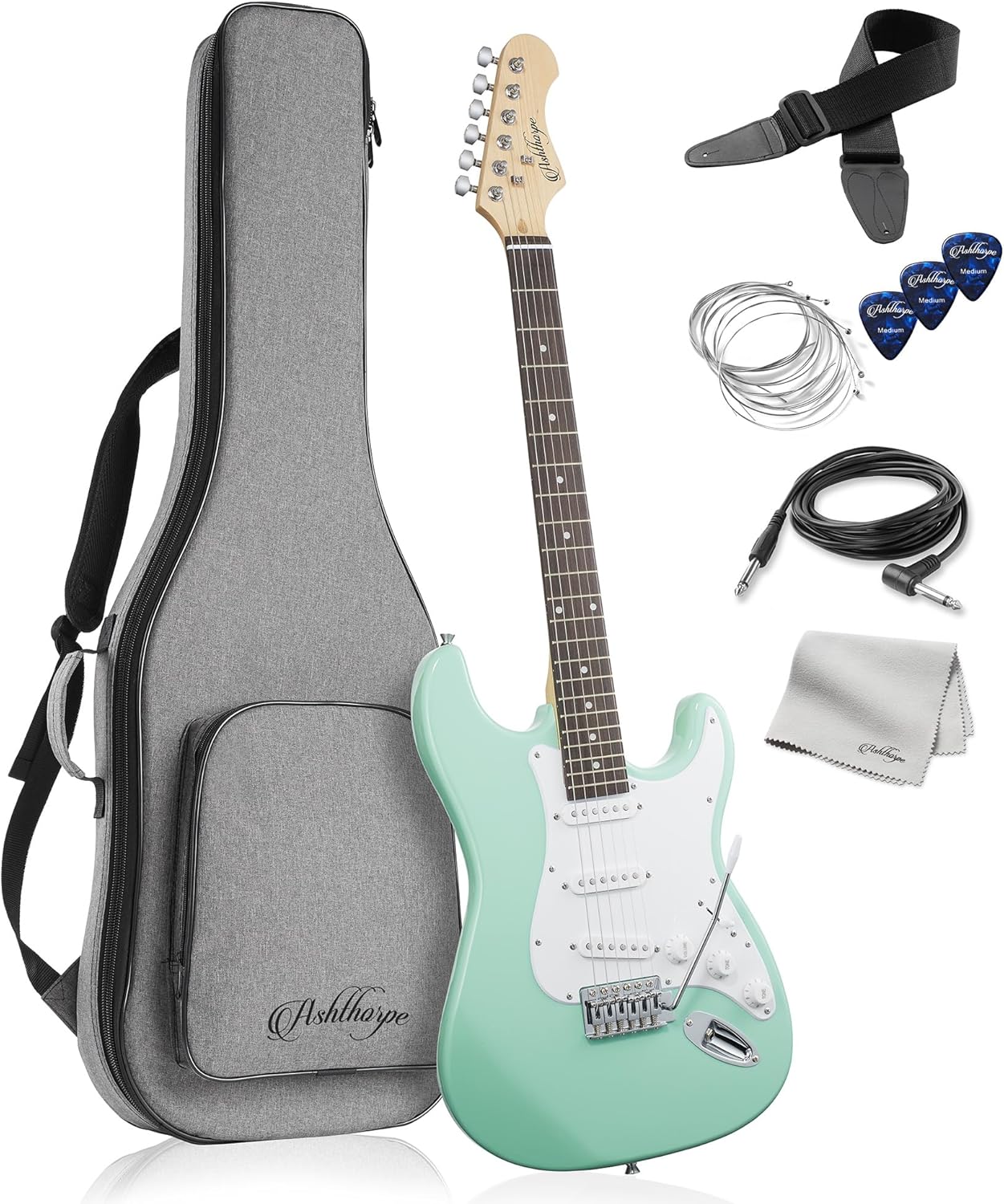 Ashthorpe 39 Electric Guitar Kit - Mint Green - Amp Up Your Jam!
