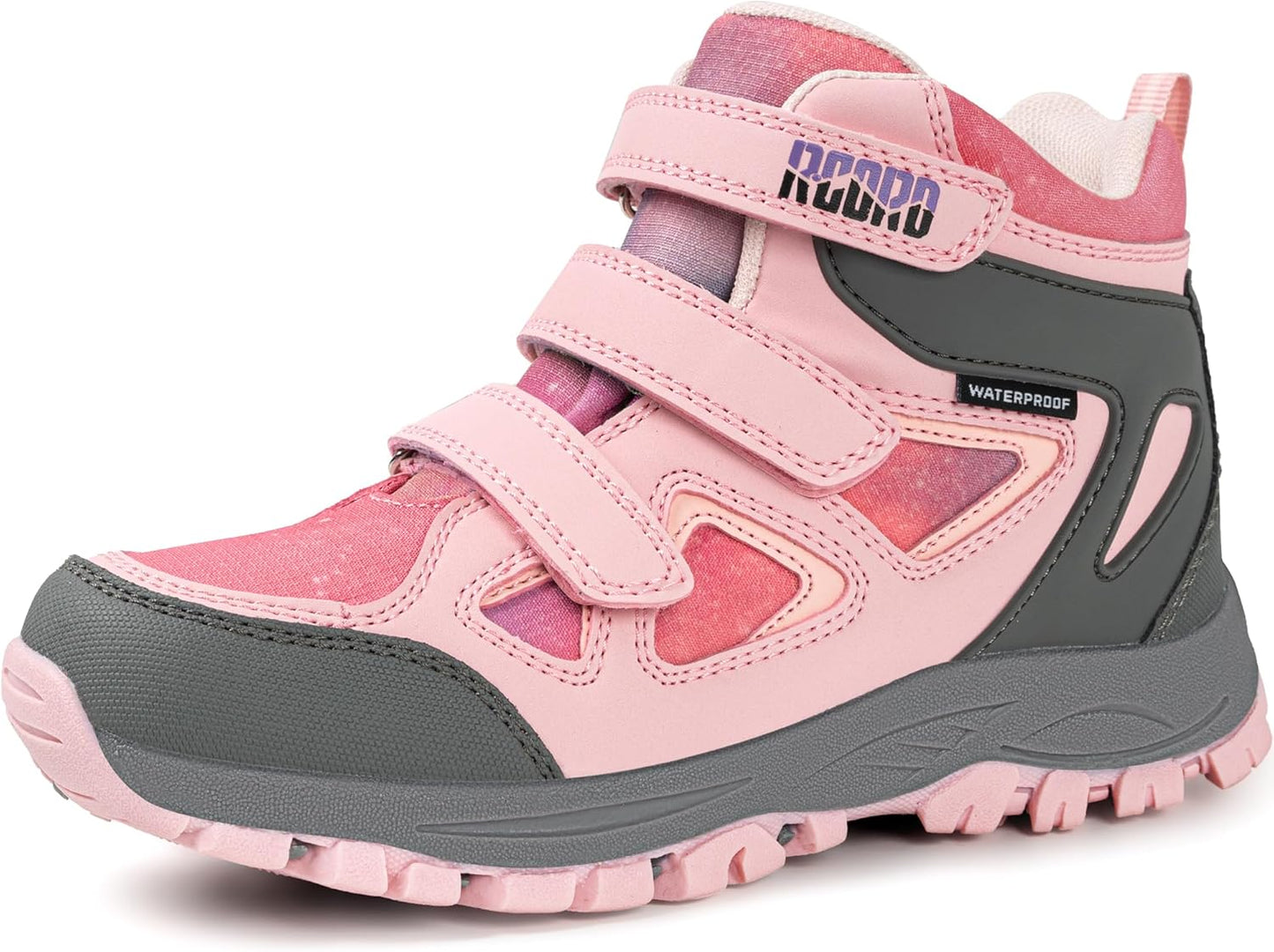 R CORD Kids Hiking Boots Waterproof Non-Slip Durable Shoes