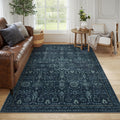 Lahome Navy Blue Boho Area Rugs 5x7 for Stylish Spaces