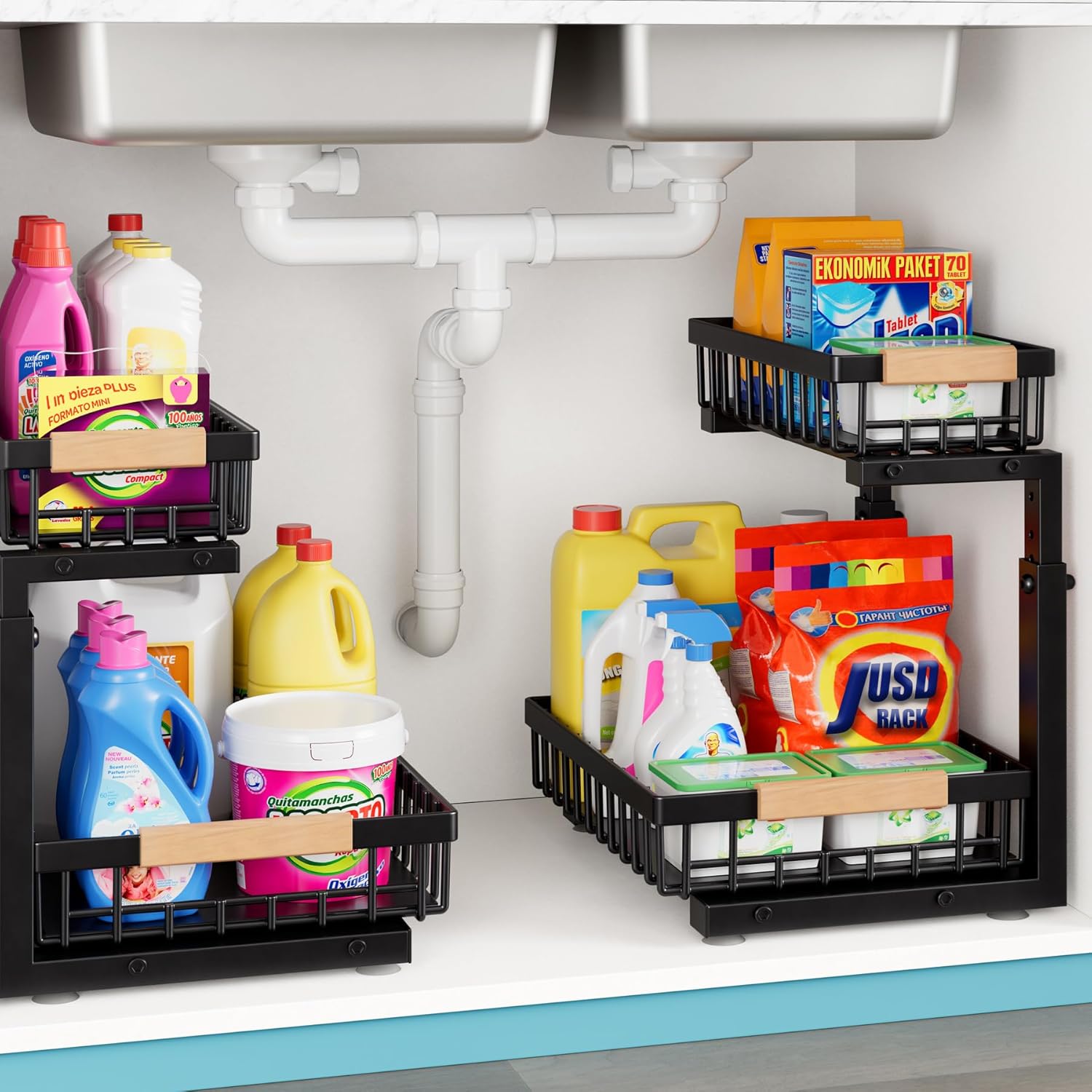 Under Sink Organizer for Kitchen and Bathroom Storage Solutions
