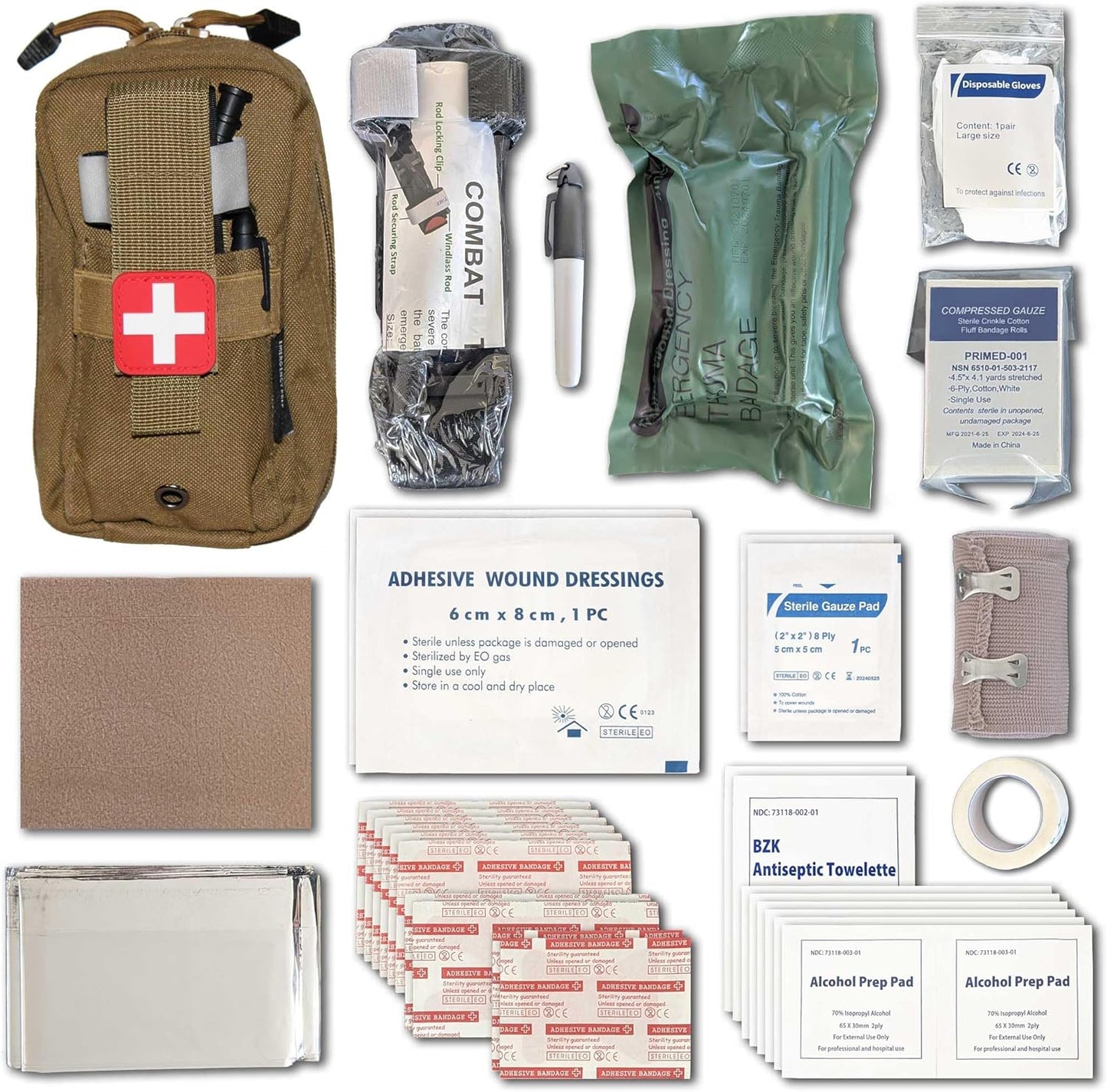 EPG Field First Aid Kit - Compact 44 Piece Emergency Supplies