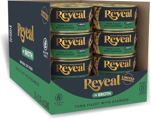 Reveal Natural Wet Cat Food with Tuna and Seaweed, 24 Count