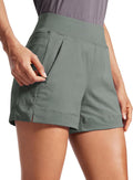 Lightweight Mid Rise Hiking Shorts for Women 4 in - Quick Dry Stretch