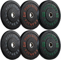 Papababe Weight Plates 2-Inch Bumper Set - Durable Rubber Training