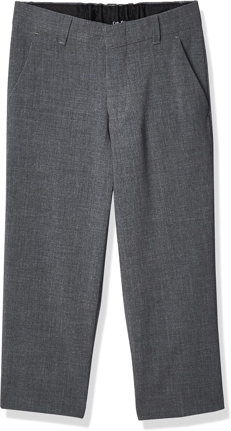 Calvin Klein Boys Flat-Front Bi-Stretch Dress Pant for Comfort