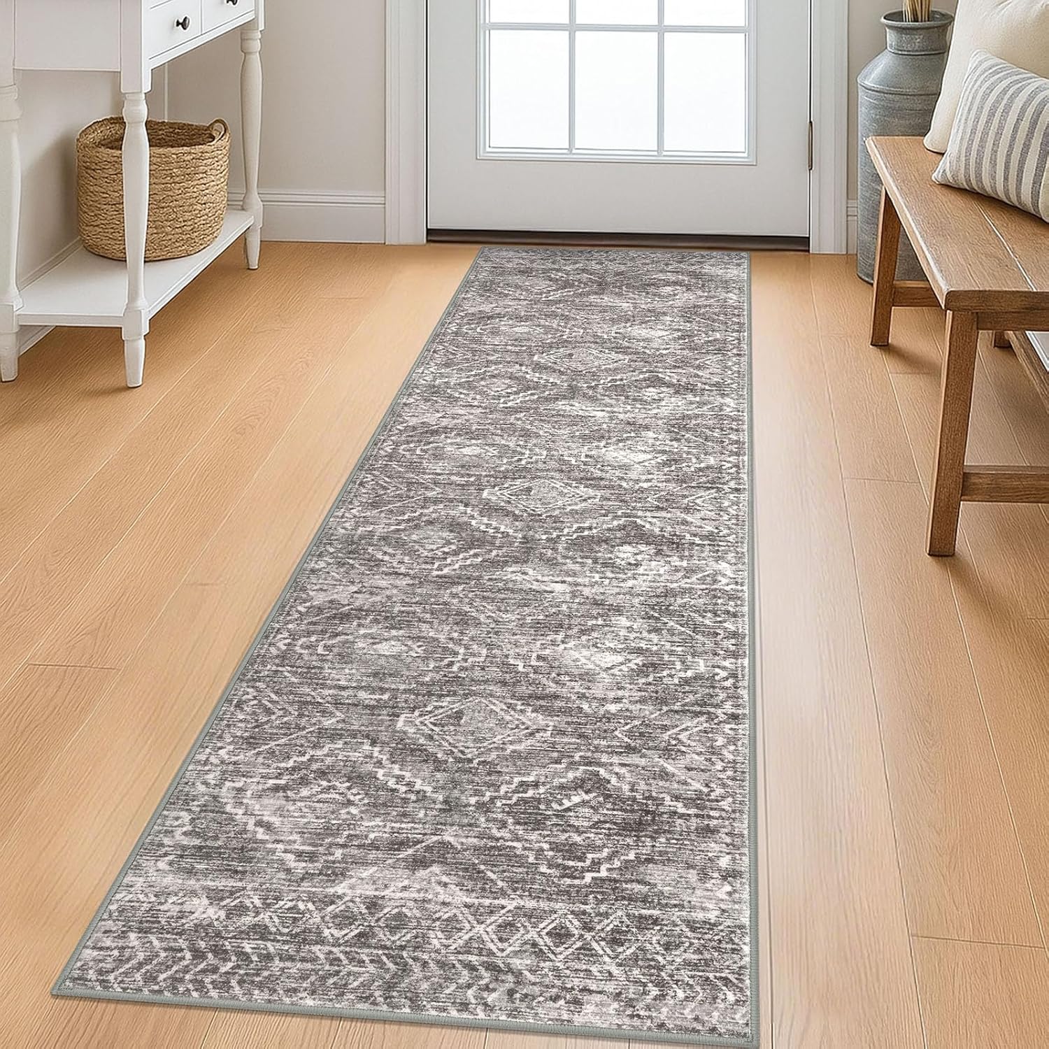 KILOCOCO Boho Kitchen Runner Rug 2x6 Soft Non Slip Design