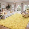 9x12 Area Rugs for Living Room Shag Fluffy Rug Light Yellow - Plush