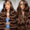 Chocolate Brown Lace Front Wig 13x6 HD Body Wave - Natural Look